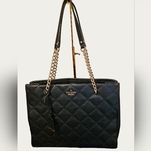 Kate Spade EUC Black Quilted Med Leather Emerson Place Phoebe Tote